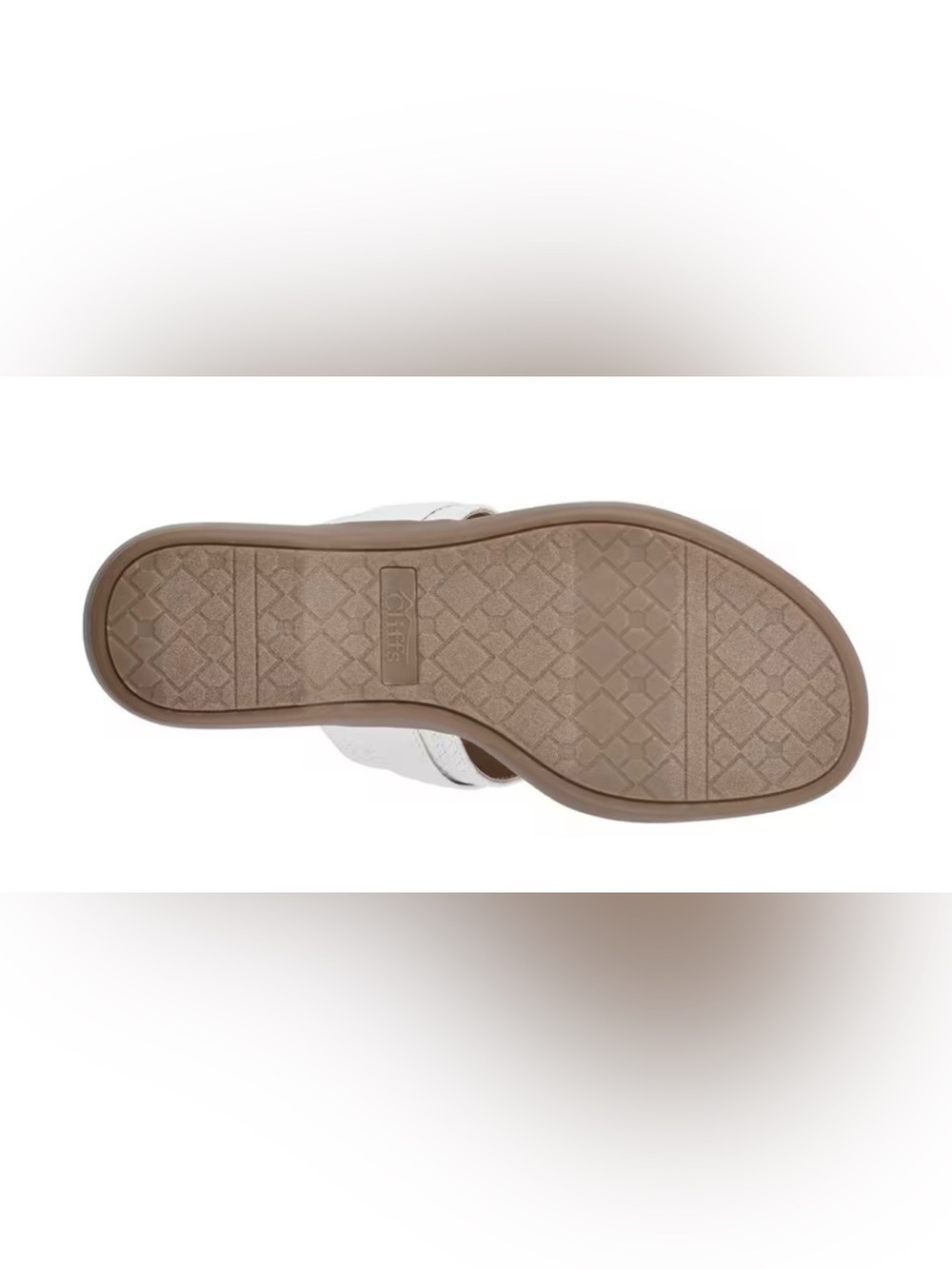 Cliffs by WHITE MOUNTAIN White Thong Sandal with Decorative Silver Ring - Picture 6 of 8